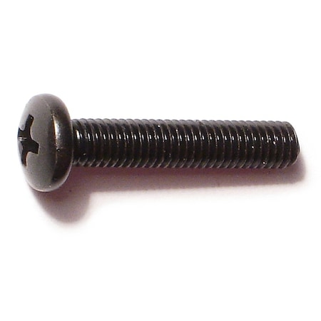 Midwest Fastener #10-32 x 1 in Phillips Pan Machine Screw, Black Oxide Steel, 15 PK 33174